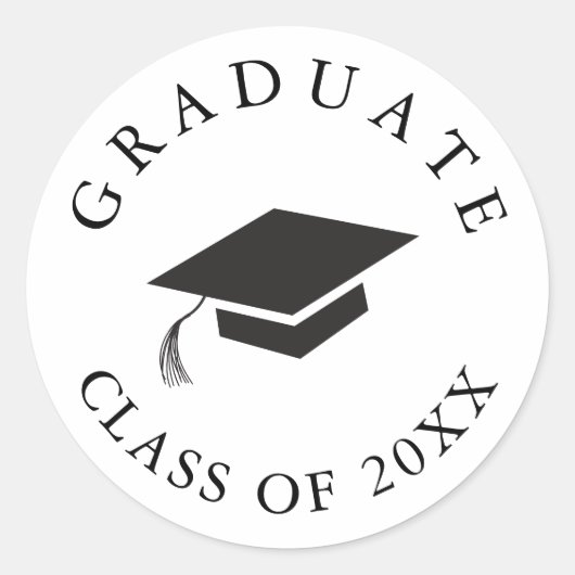 ~のシンプル型卒業キャップクラス ラウンドシール (正面)