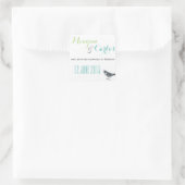 のシンプル日付ステッカーを保存結婚する スクエアシール (バッグ)