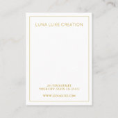 のシンプル花嫁ギフトイヤリング表示カード プレイスカード (裏面)