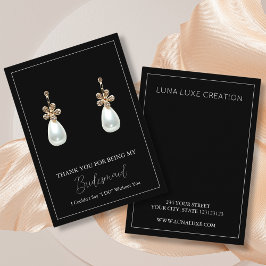 のシンプル花嫁ギフトイヤリング表示カード プレイスカード