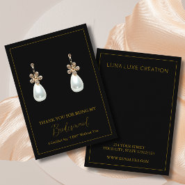 のシンプル花嫁ギフトイヤリング表示カード プレイスカード