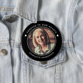 のシンプルForever In Ourver Emerのハート写真ボタン 缶バッジ (インサイチュ)