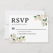 のシンプルRSVPカード結婚 – 編集可能デザイン 出欠カード (裏面)