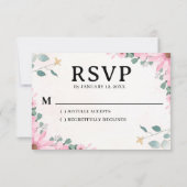 のシンプルRSVPカード結婚 – 編集可能デザイン 出欠カード (裏面)