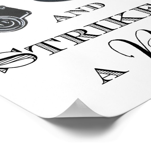 のシンボルや象徴結婚フォトブースのポスターがプロップを掴む ポスター (角)