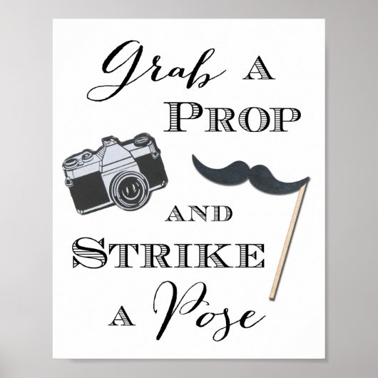 のシンボルや象徴結婚フォトブースのポスターがプロップを掴む ポスター (正面)