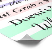 のシーティングポスタ結婚ー、グリーン、ピンクテーマ ポスター (角)