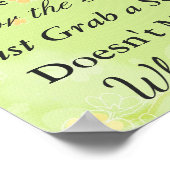 のシーティングポスタ結婚ー、フローラグリーンテーマ ポスター (角)