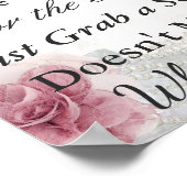 のシーティングポスタ結婚ー、ヴィンテージフローラテーマ ポスター (角)