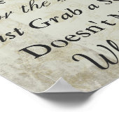 のシーティングポスタ結婚ー、ヴィンテージフローラテーマ ポスター (角)