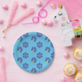 のシームレスなバックグラウンドフローラ結婚デザイン ペーパープレート (パーティー)