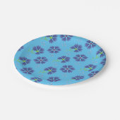 のシームレスなバックグラウンドフローラ結婚デザイン ペーパープレート (アングル)