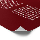 のシー結婚ティングチャート雪の結晶のデコレーションレッド ポスター (角)