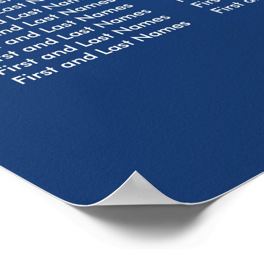 のシー結婚ティングチャート雪の結晶の装飾ブルー ポスター (角)