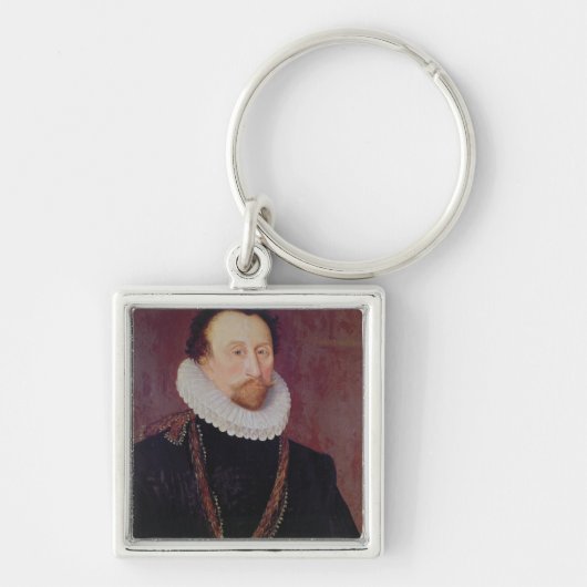 のジョンHawkins 1581年ポートレート キーホルダー (正面)