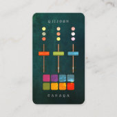 のスクラカスタムッチ付き濃い緑のDJ名刺2018 名刺 (正面)