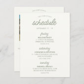 のスケジ結婚ュールと詳細カード 招待状 (正面/裏面)