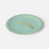 のスタイリッシュTABLE結婚ミニ紙吹雪金ゴールドミント ペーパープレート (アングル)