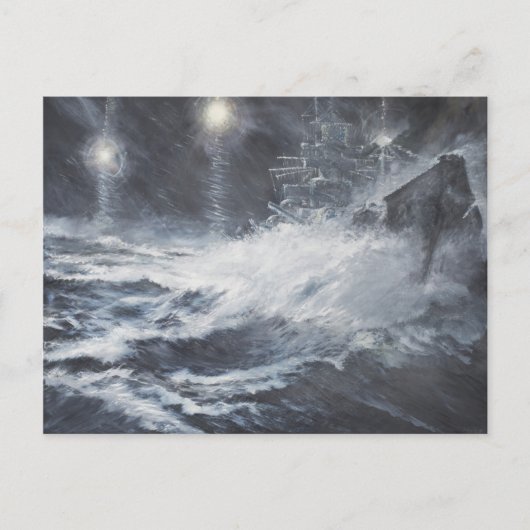 ～のスターシェルの熾烈な戦いに驚く ポストカード (正面)