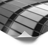 のスチールとガラスのカーテンウォーモダンル ポスター (コーナー)