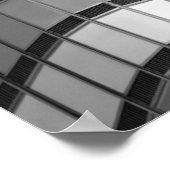 のスチールとガラスのカーテンウォーモダンル ポスター (角)