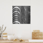 のスチールとガラスのカーテンウォーモダンル ポスター (キッチン)