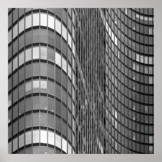 のスチールとガラスのカーテンウォーモダンル ポスター (正面)