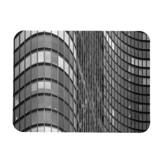 のスチールとガラスのカーテンウォーモダンル マグネット (横)