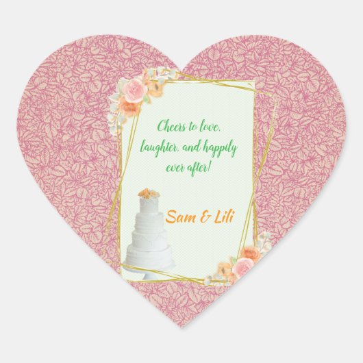 のステッ結婚ク ハートシール (正面)