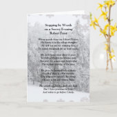 のストップバイウッズスノーイ夕べロバート・フロスト詩 カード (黄色い花)