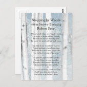 のストップバイウッズスノーイ夕べロバート・フロスト詩 ポストカード (正面/裏面)