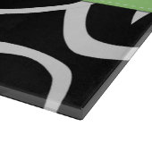 のストライプパターン、渦巻きのパターン、名前 カッティングボード (角)