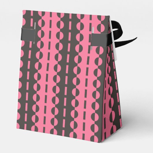 のストライプ円 – 木炭とピンクテント フェイバーボックス (裏面サイド)