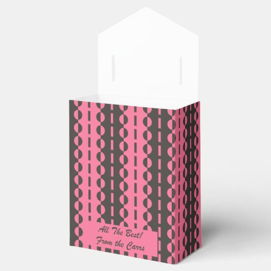 のストライプ円 – 木炭とピンクテント フェイバーボックス (オープン)