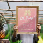 のスナップ結婚ハッシュタグヴィンテージ金ゴールドパイナップルカップル ポスター