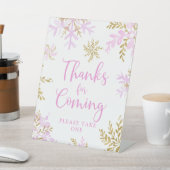 のスノーフレーク感謝していの冬のシ来ャワー 台座サイン (インサイチュ)