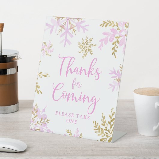 のスノーフレーク感謝していの冬のシ来ャワー 台座サイン (インサイチュ)