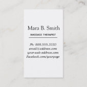 *~*のスピリチュアルの神聖な幾何学のマッサージのセラピー 名刺 (裏面)