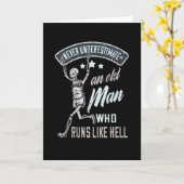 のスランニングポーツラおもしろいンナー老人贈与 カード (黄色い花)