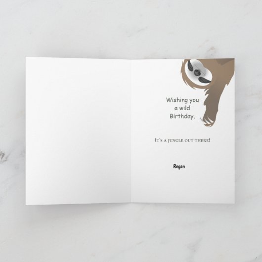 のスロぶら下がったースハッピーバースデーカード カード (内部)