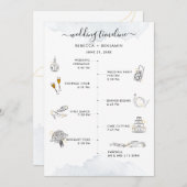 のタイムラ結婚インモダンアイコンと日程 プログラム (正面/裏面)