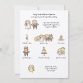 のタイムラ結婚イン招待状手素朴描きクラフト 招待状 (正面)