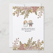 のタイムラ結婚イン招待状手素朴描きクラフト 招待状 (裏面)