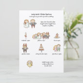 のタイムラ結婚イン招待状手素朴描きクラフト 招待状 (スタンド正面)