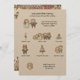 のタイムラ結婚イン招待状手素朴描きクラフト 招待状