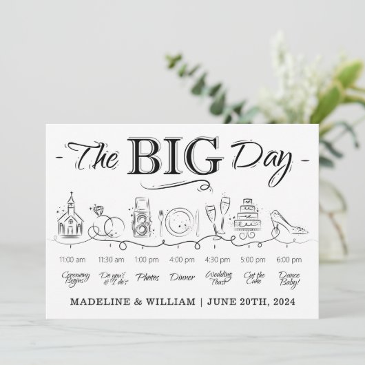 のタイムラ結婚イン |ビッグデイ招待状 招待状 (スタンド正面)