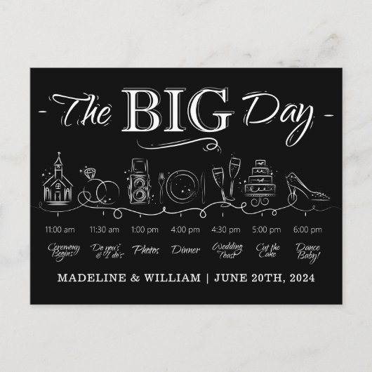 のタイムラ結婚イン | The Big Dayはがき ポストカード (正面)