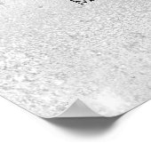 のタイムラ結婚ム・プログラム・シルバー・グリッター・ウェルカム ポスター (角)