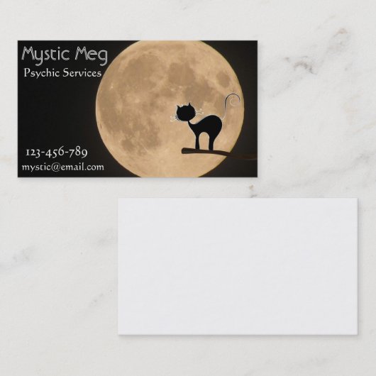 のタロット、占い師のニューエイジサービス霊魂 名刺 (正面/裏面)