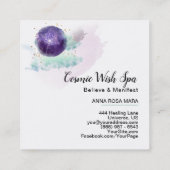 *~*のタンポポの願いの空Cosmoは宇宙を主演します スクエア名刺 (裏面)